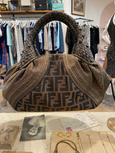 Load image into Gallery viewer, Fendi, Bauletto Spy Zucca Bronze handbag, 20
