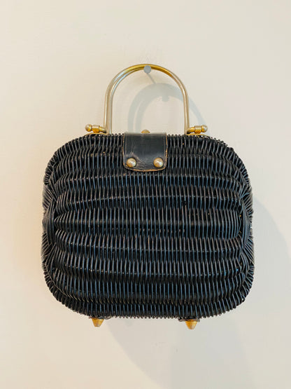 Black Wicker Handbag