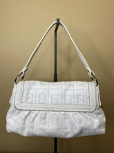 Load image into Gallery viewer, Fendi, Chef Flap Bag Perforated Zucca Leather Handbag, 3