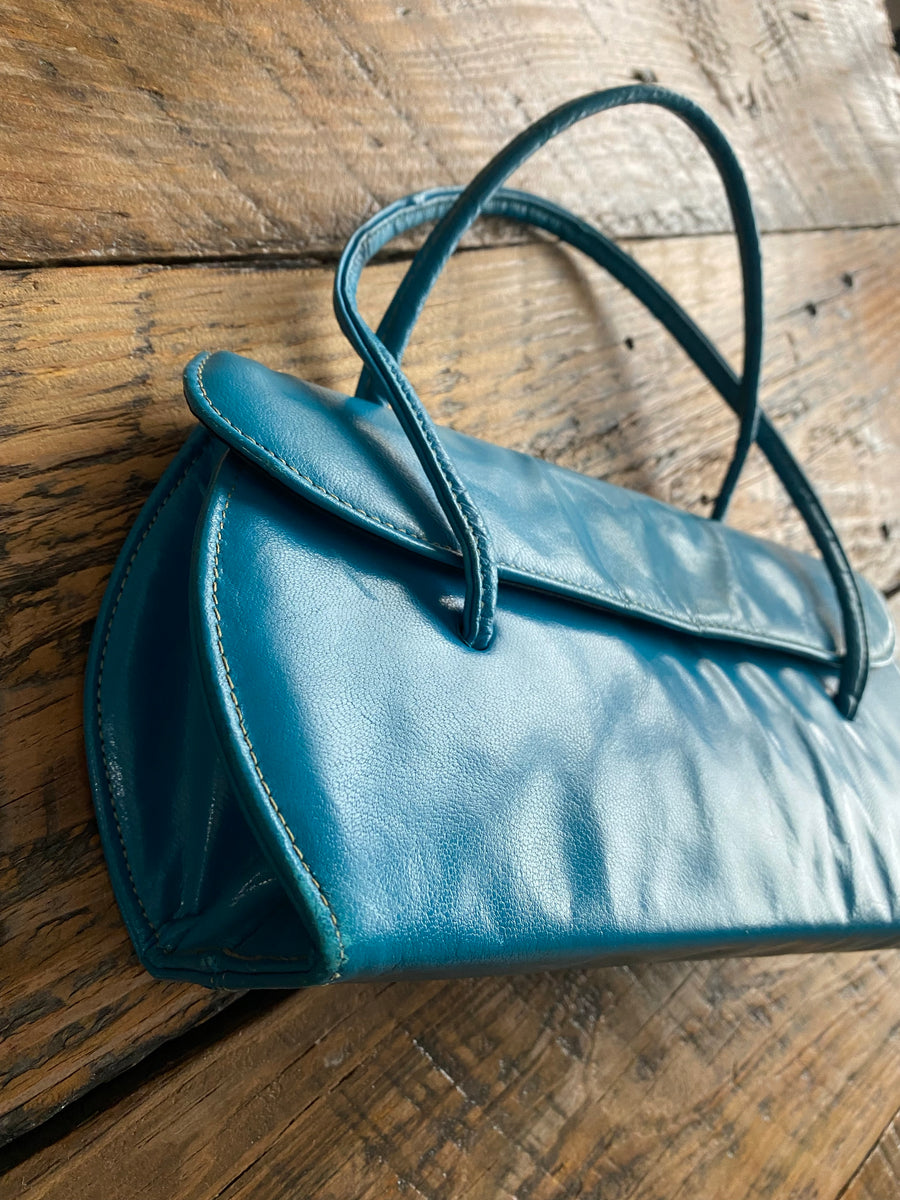 Little blue leather handbag, 1960's