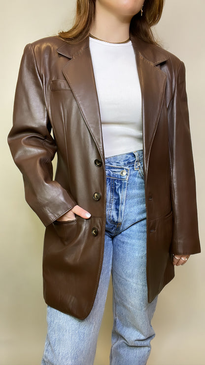 The Ann Leather Blazer, 1990's