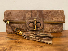 Load image into Gallery viewer, Gucci, Lucy Fold-Over Bamboo Clutch, 25