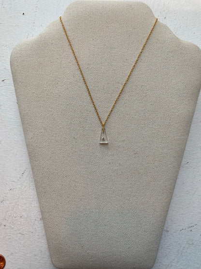 Lucite Crystal Drop Necklace