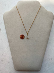 Lucite Crystal Drop Necklace