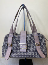 Load image into Gallery viewer, Fendi, Brown Zucca Leather with Logo Satchel, 2