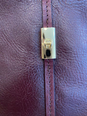 Etienne Aigner Wine shoulder purse with genuine leather