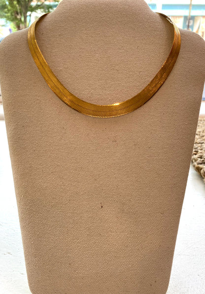 Large Herringbone Necklace, 1970's