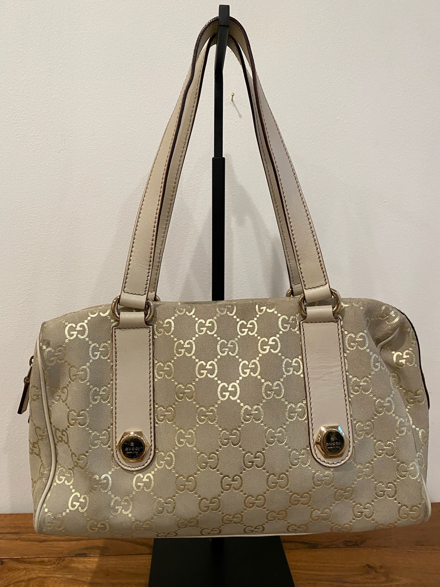 Gucci outlet Leather Boston Bag