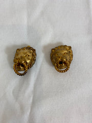 1970’s door knocker head clip on earrings