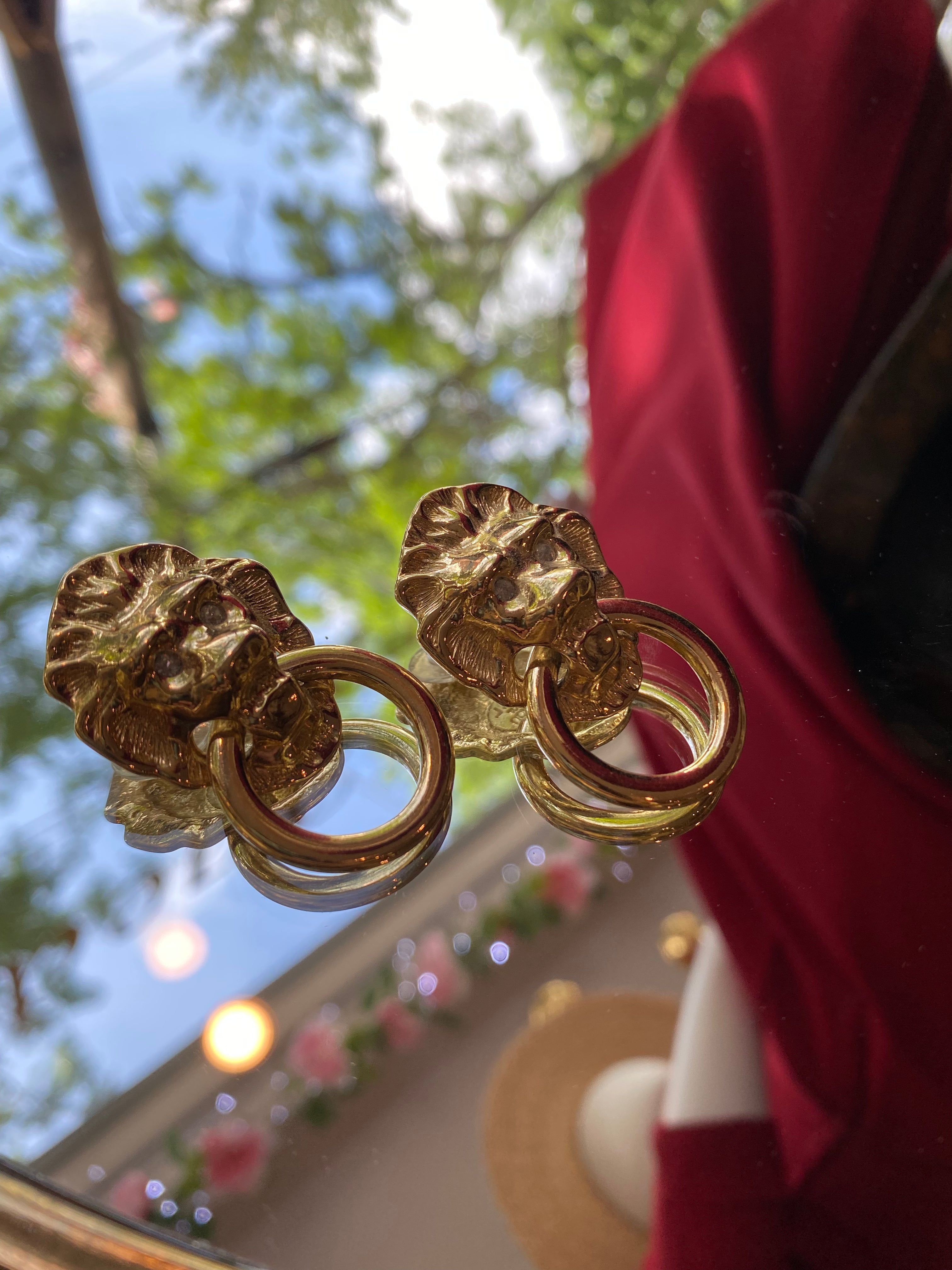 Lion Door Knocker earrings