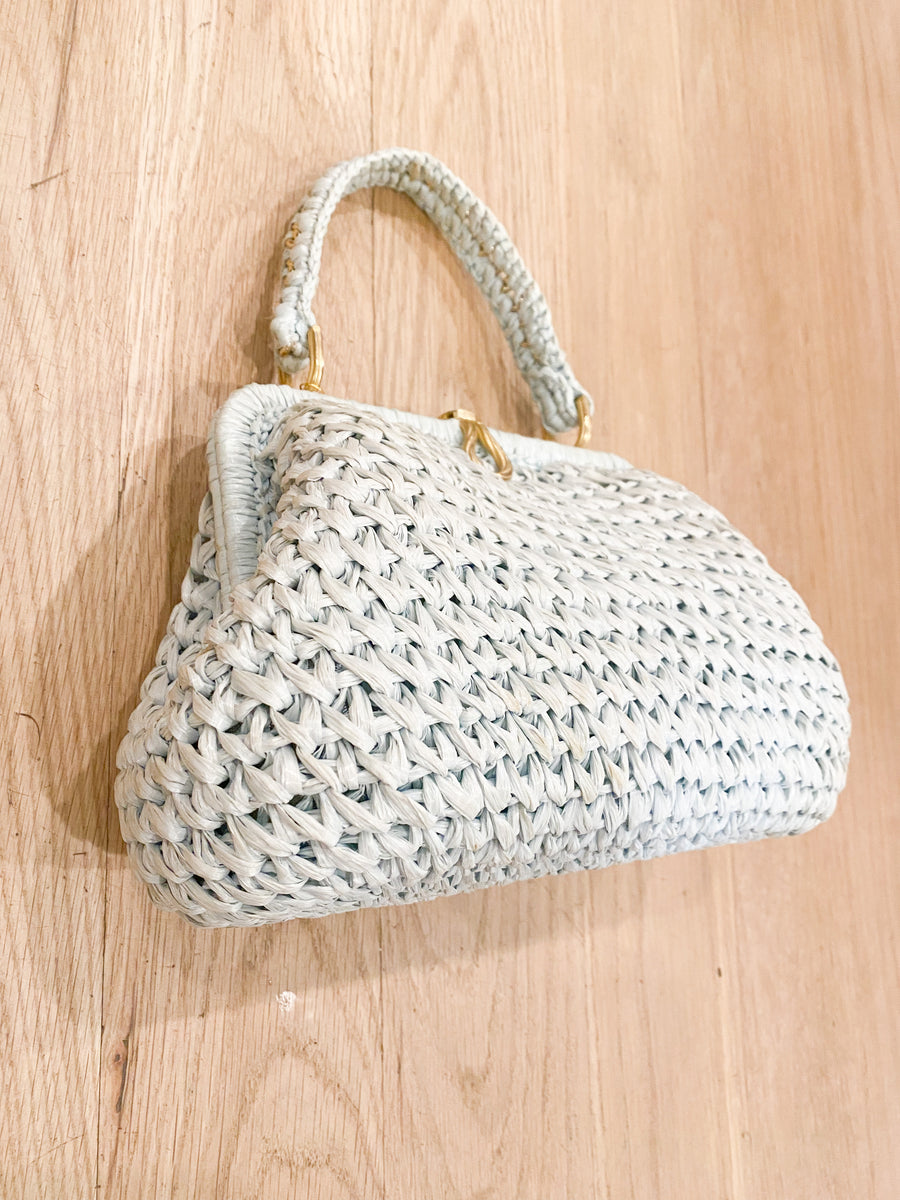 "It's in the Bag" Blue Woven Handbag