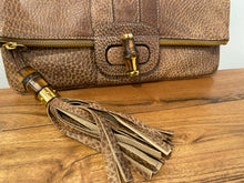 Load image into Gallery viewer, Gucci, Lucy Fold-Over Bamboo Clutch, 25