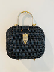 Black Wicker Handbag