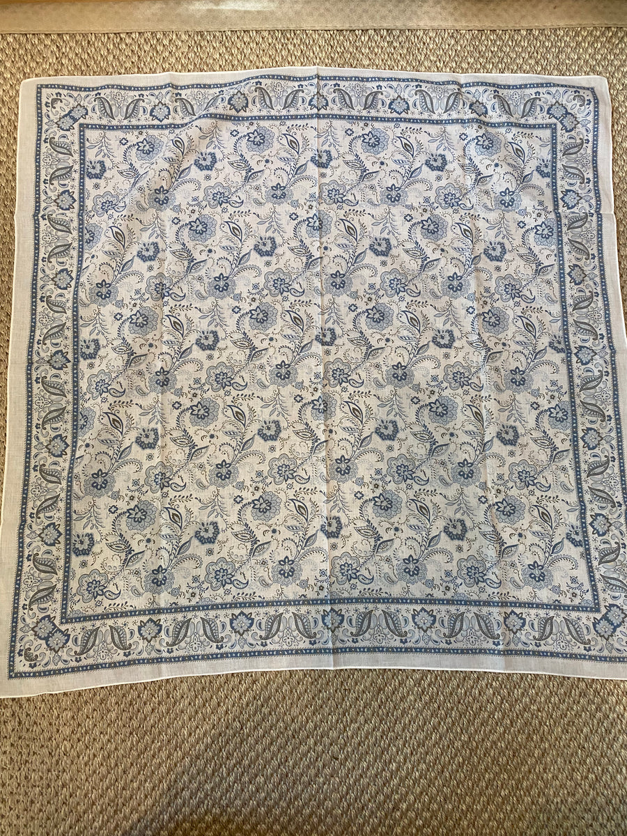 Light blue Paisley Scarf