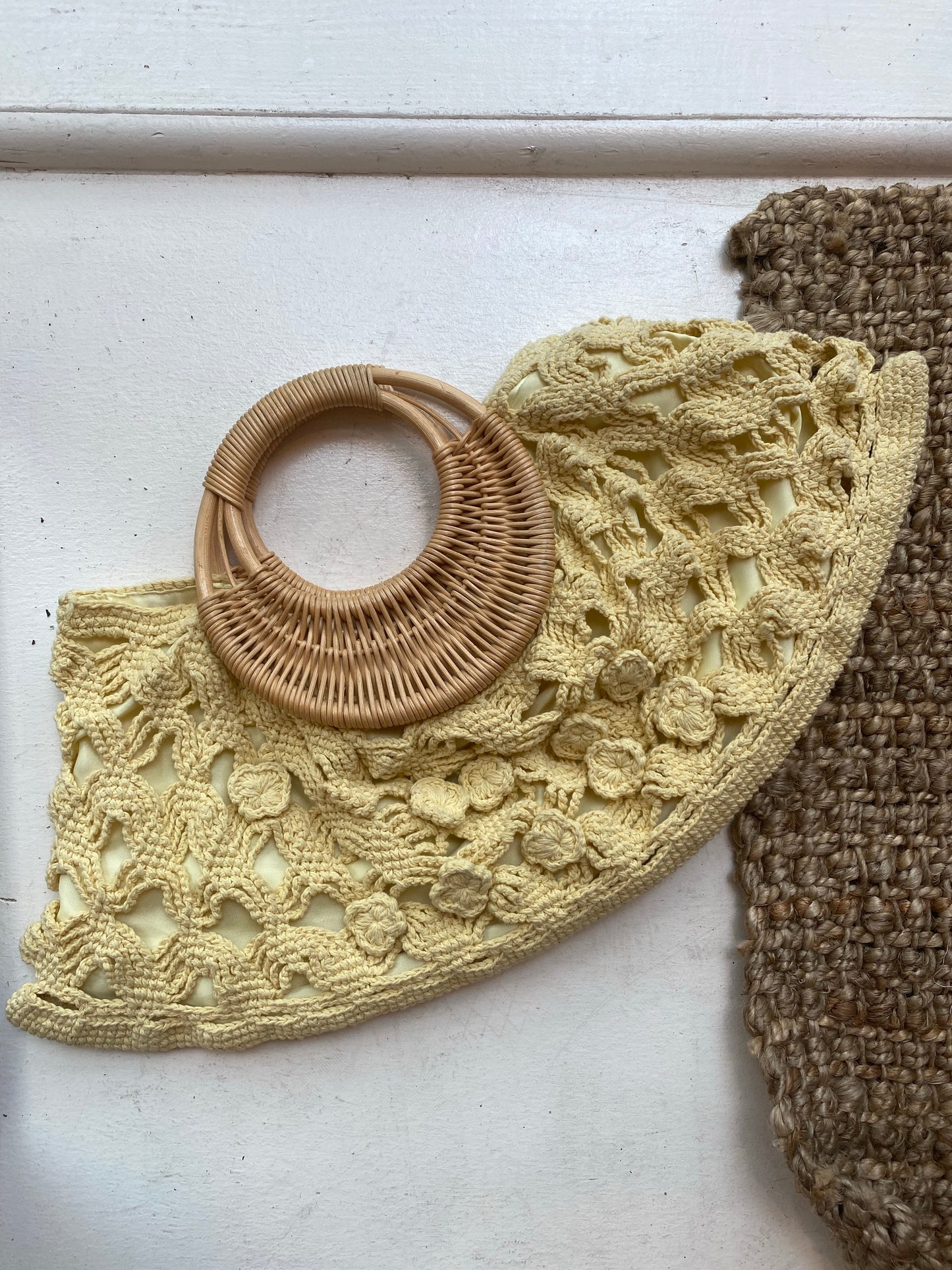 Buttercream Yellow Crochet Handbag