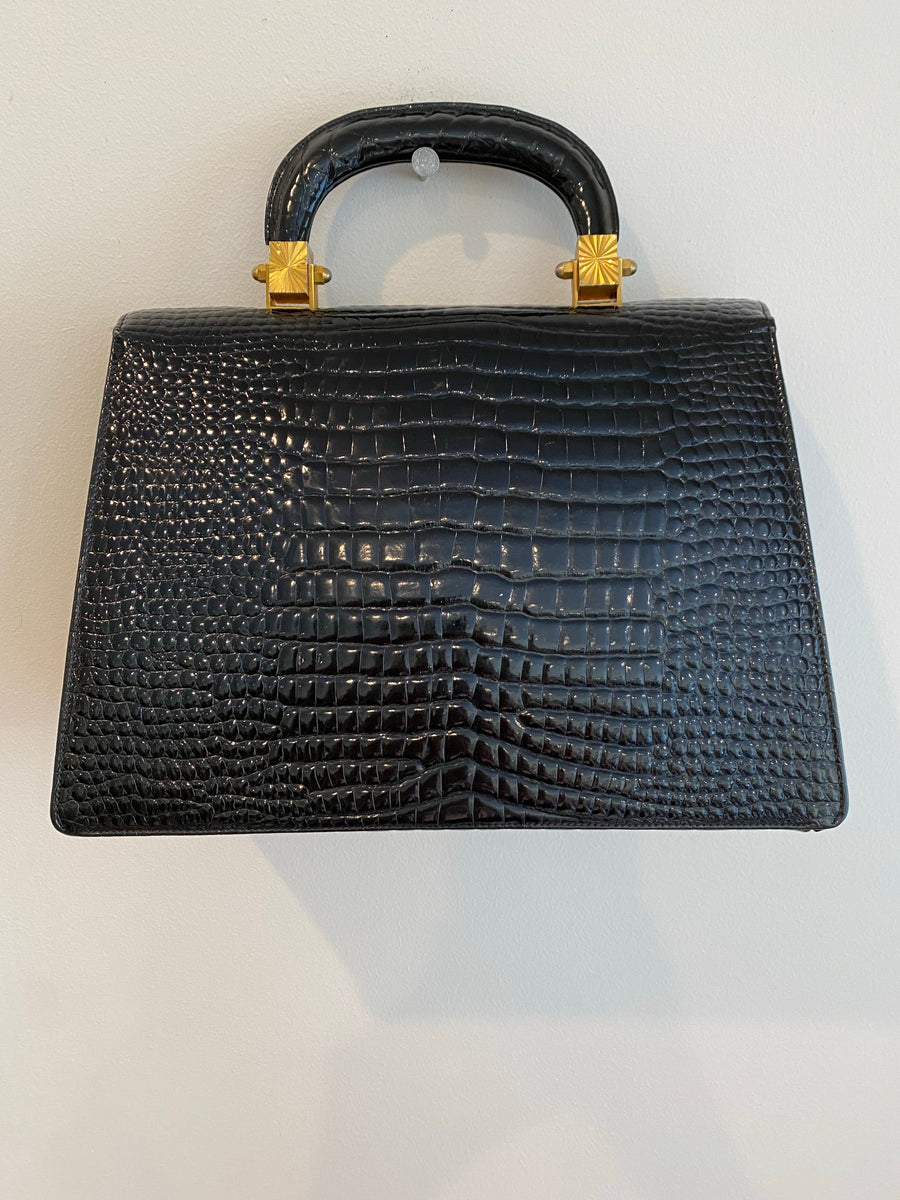 Black Crocodile Purse