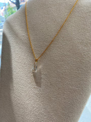 Lucite Crystal Drop Necklace