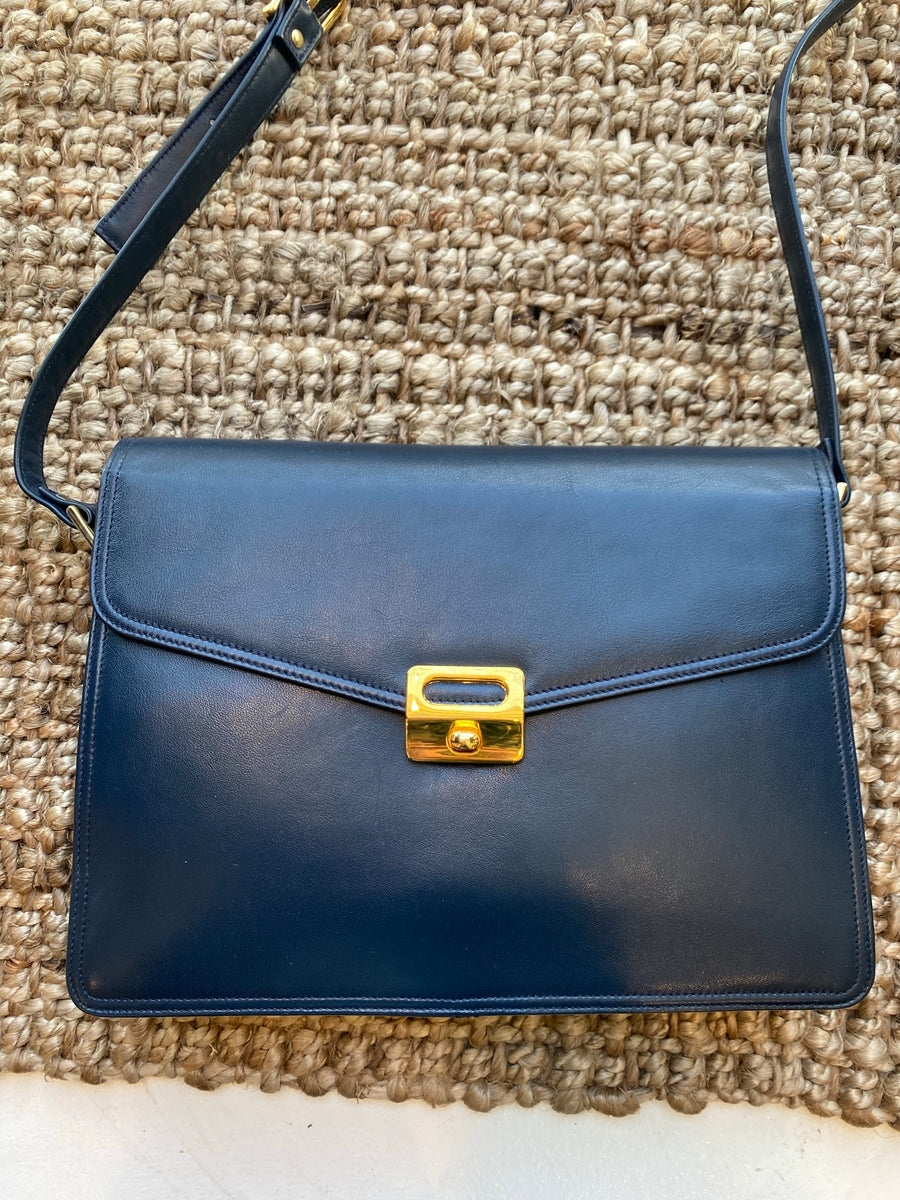 Navy Blue Messenger Shoulder Bag