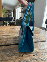 Load image into Gallery viewer, Little blue leather handbag, 1960's