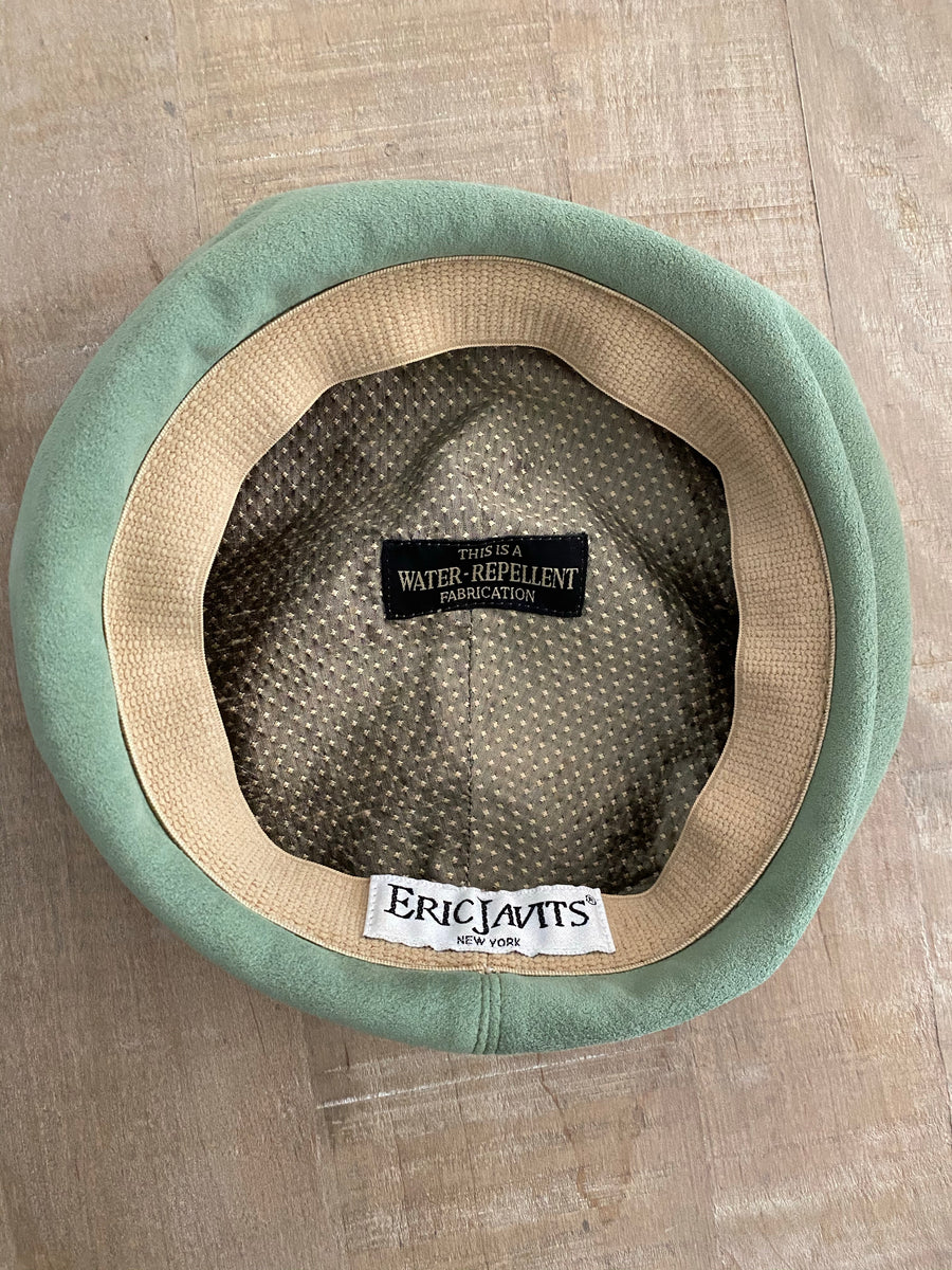 Faux suede green beret