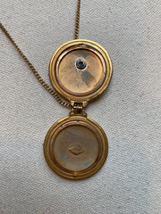 Yellow Gold Vintage Locket with Initials, 1920's