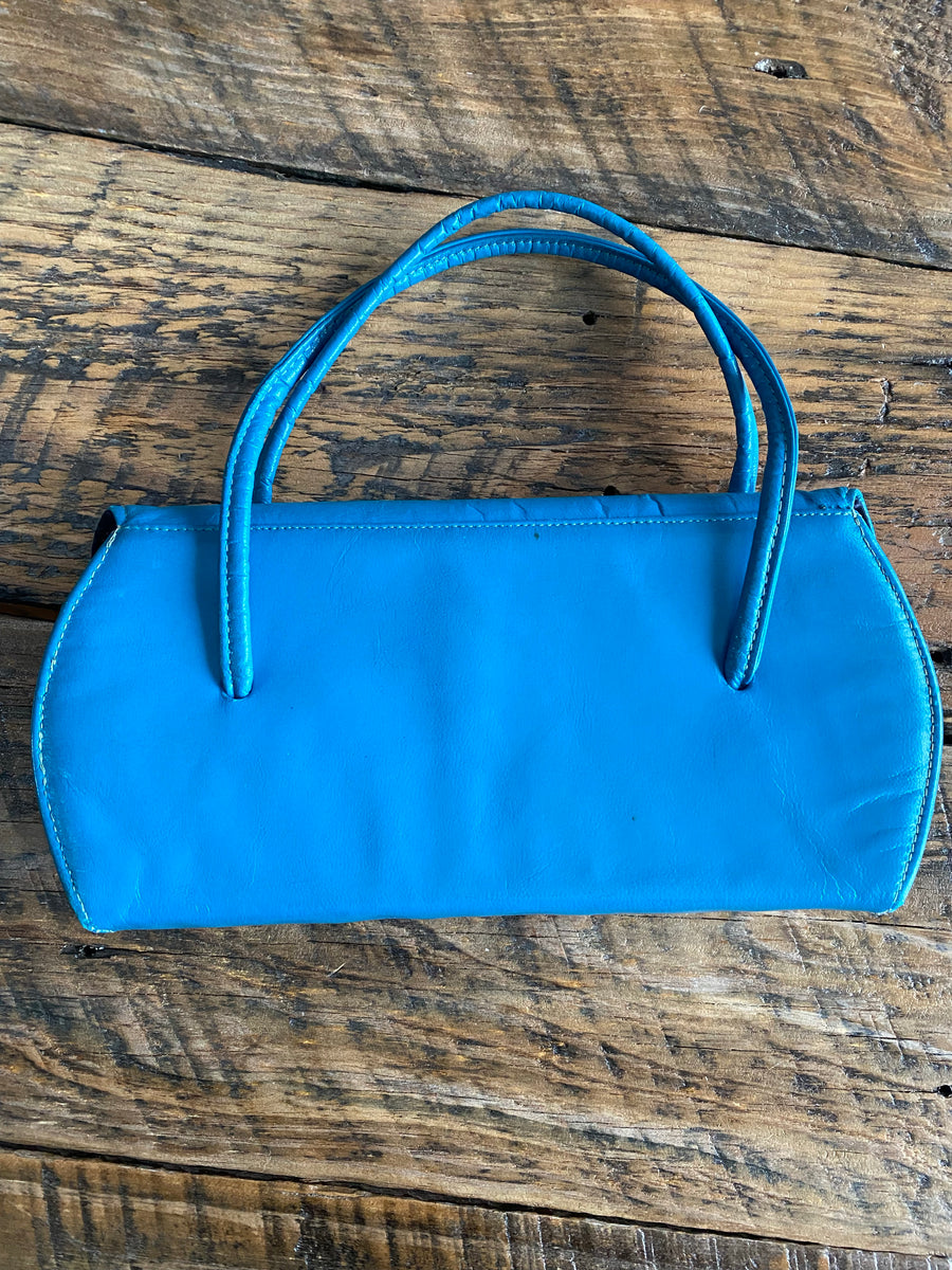 Little blue leather handbag, 1960's