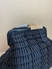 Fendi, Rhinestone Black Satin Clutch, 8