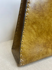 Brown Leather Mirror Bag, 1960's