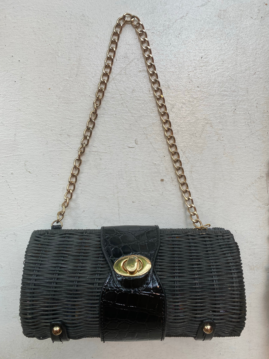 Black Wicker Bag