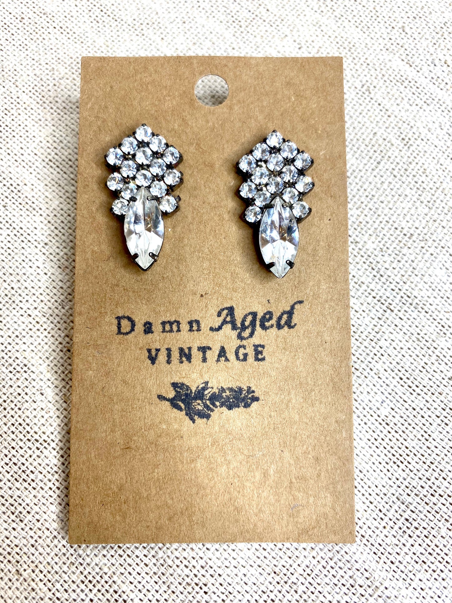 Sparkle Cluster Earrings,1950s