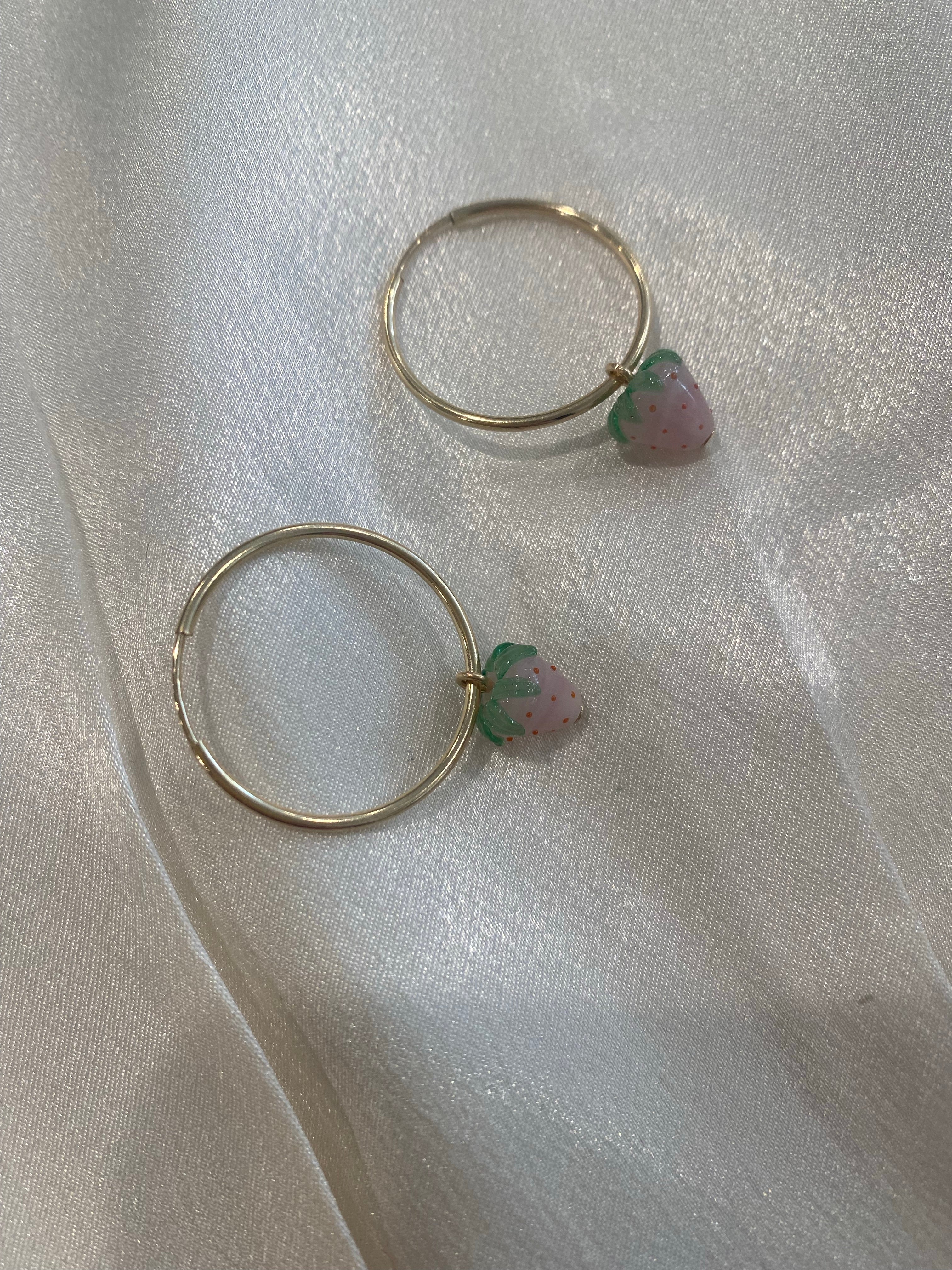 Handmade strawberry earrings