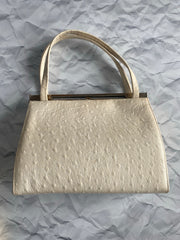 Faux off white leather Purse, 1950's