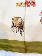 Horse and buggy scarf, 1970's