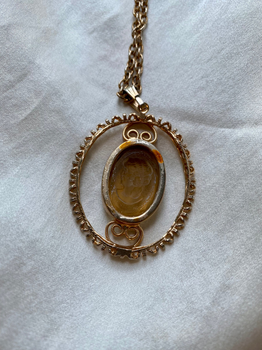 Jewel Cameo Necklace