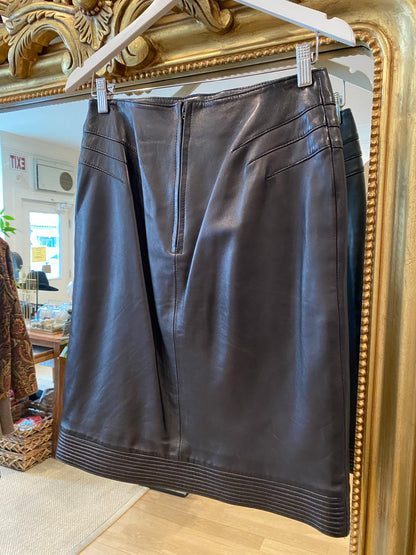 Saks Leather Skirt, 1990's